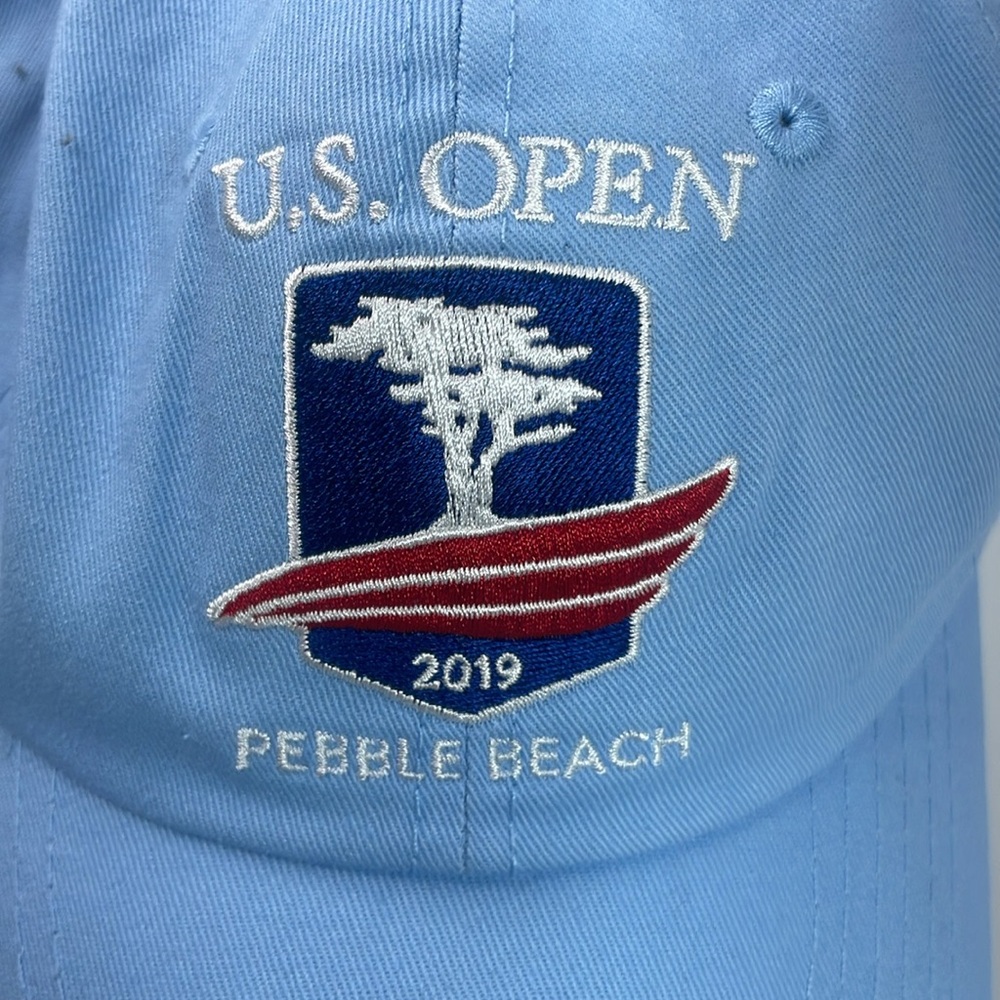 NWOT USGA MEMBER U.S. Open 2019 Pebble Beach Baseball Cap Hat Adjustable Blue - Picture 2 of 7